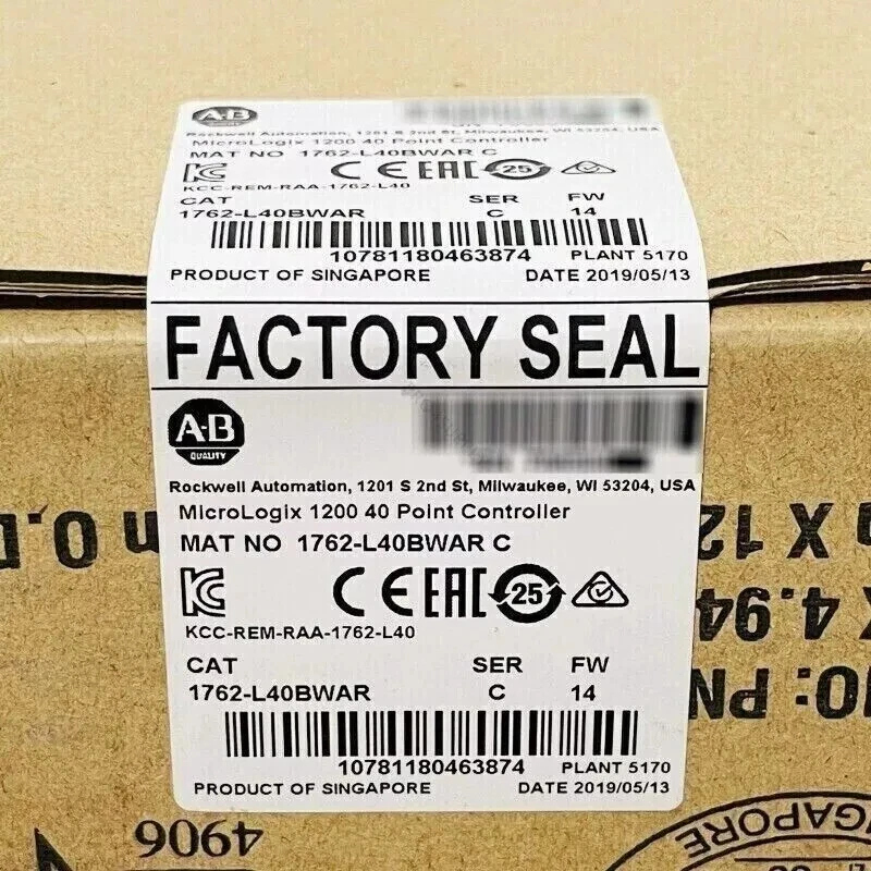 New Factory Sealed AB 1762-L40BWAR SER C MicroLogix 1200 40 Point Controller - Image 1 of 1