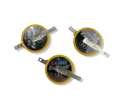3 CR2025 3V Batterie mit Lötfahnen Knopfzelle von Eunicell für Nintendo Gameboy