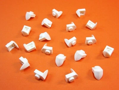 40 x LEGO Platte mit Zahn vertikal 1x1 - Weiß - 15070 - NEU - Bild 1 von 4