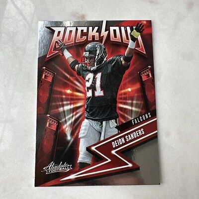 Deion Sanders 2023 Panini Absolute Football Rock Out Insert #5 Atlanta Falcons - Image 1 of 2