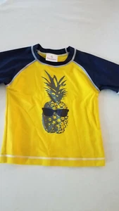 HANNA ANDERSSON KIDS WATER SHIRT SUMMER NYLON SPANDEX short sleeve PINEAPLE 100 - Picture 1 of 10