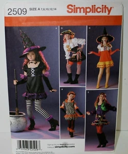 Simplicity Pattern Uncut #2509 Girls Halloween Costumes Size 7-14 - Picture 1 of 3