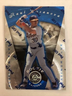 1997 PINNACLE TOTALLY CERTIFIED RAUL CASANOVA PLATINUM BLUE #'D 1999 - Image 1 of 2