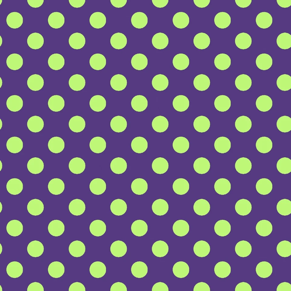 Tecido de algodão Kimberbell Halloween cidade natal 1 jarda pontos verdes roxo - Imagem 1 de 1