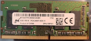 !!! MICRON MTA4ATF51264HZ 4GB DDR4 260pin SODIMM 2133MHz - Used, Test GOOD !!! - Picture 1 of 2