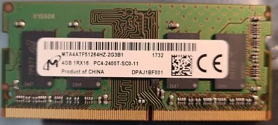 MICRON MTA4ATF51264HZ 4GB DDR4 260pin SODIMM 2133MHz - Used, Test GOOD !!! - Image 1 of 2