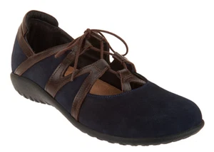 Naot Suede Lace-up Flats - Timu Blue Suede Womens Shoes EU 42 US 11 New