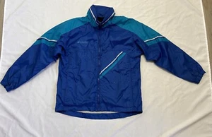 Vintage Columbia Nylon Full Fabric lining Windbreaker Jacket Youth 14/16 Blue - Picture 1 of 5