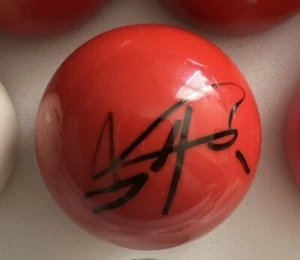 Signierter Desislava Bozhilova Snookerball rot - Bild 1 von 1