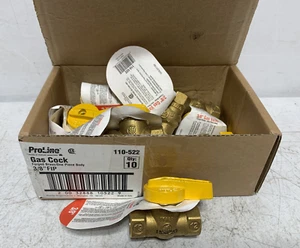 ProLine 110-522 Brass Forged Gas Ball Valve 3/8" - Picture 1 of 9