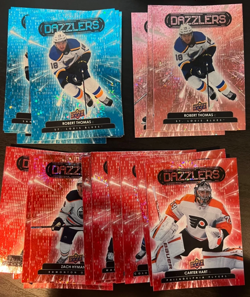 2022-23 Upper Deck Hockey Series One Blue, Pink , Red  Dazzlers (Pick From List) - Image 1 of 1