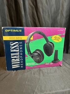 Vintage Optimus 33-1145 900mhz Pro-100 Wireless Headphones Tested/Works - Picture 1 of 14