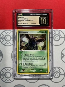 NEW CGC 10 PRISTINE Heracross Holo EX Hidden Legends 7/101 Pokemon Card PSA 5086 - Picture 1 of 10