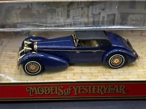 Matchbox Models of Yesteryear YY017A/D Blue 1938 HISPANO SUIZA 1:48 with Box - Picture 1 of 7