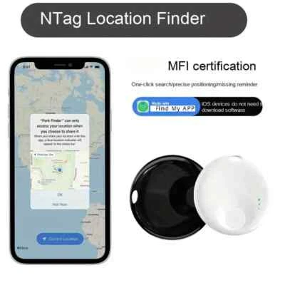 N Tag Mini Tracking Air Tag GPS Tracker Car Purse Key Apple Find My App iOS 2 Pc - Image 1 of 4