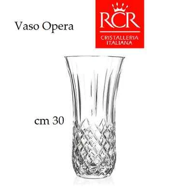 Vaso Opera Cristallo RCR cm 30 Portafiori Porta Fiori Fiore Vetro Cristallino  - Immagine 1 di 3