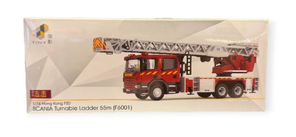 Tiny 199 Scania Turntable Ladder 55m F6001 Hong Kong Fire Service Department - Image 1 of 1