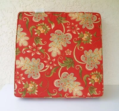 Cojín de silla modular Pier 1 patrón de especias Angelique 22"x22" interior exterior nuevo de stock Foto 1 de 4