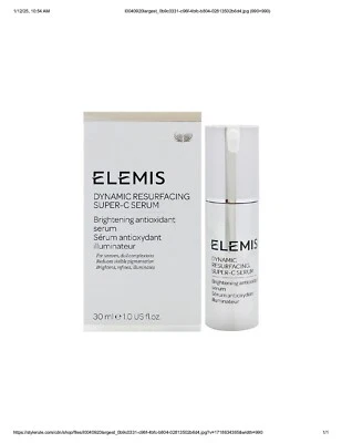 Suero Elemis Dynamic Resurfacing Super-C 1,0 oz 30 ml caduca en 2027 Foto 1 de 2