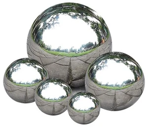 Gazing Ball, Stainless Steel Garden Mirror Globe, Polished Ornament Sphere, H... - Picture 1 of 6