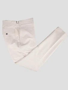 NUEVO ISAIA BLANCO ALGODÓN EA PANTALONES US 31 - EU 47 US494 - Imagen 1 de 4