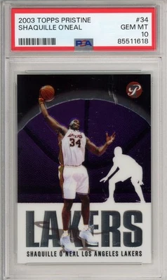 2003 Topps Pristine #34 Shaquille O'Neal PSA 10 - Imagem 1 de 2