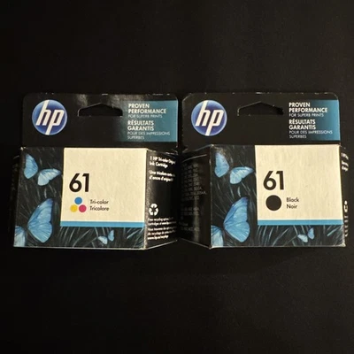 NEW Genuine HP 61 Black CH561WN & 61 Tri-Color CH562WN Ink Set | Exp 2018/19 - Image 1 of 4