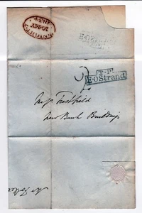 Postal History. Pre-stamp. London local posts. 'T.P, E.O Strand'. 1834 - Picture 1 of 1