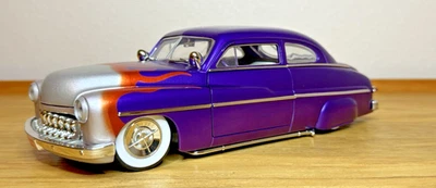 1949 Mercury Lead Sled Purple W/ Flames 1/18 Diecast by Ertl - Image 1 of 4