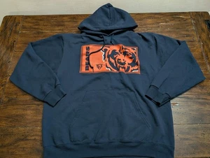 Chicago Bears NFL Team Apparel Sweatshirt L Hoodie Navy Vintage Inspired Graphic - Picture 1 of 9