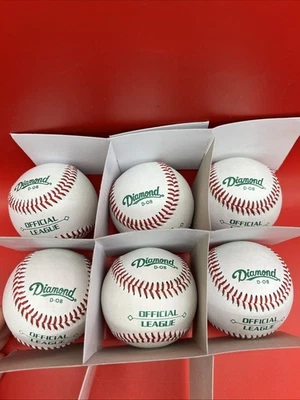 Lot 6 Diamond D-OB Official League Leather Baseballs Practice Ball - Image 1 of 4