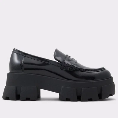 ALDO Bigshow 90’ Loafer chunky Lug sole in Black womens size 8M leather Y2K - Image 1 of 4