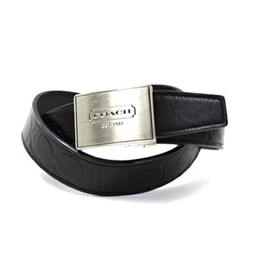 Authentic Coach leather belt, black, 114.5cm long, 94-104cm waist (5-position - Image 1 of 4