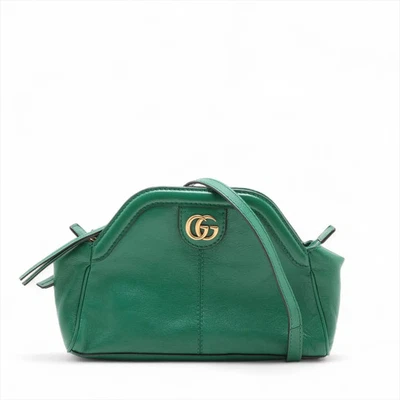 Bolso de Hombro Gucci GG Marmont Cabeza de Tigre Cuero Verde 524620 Foto 1 de 4