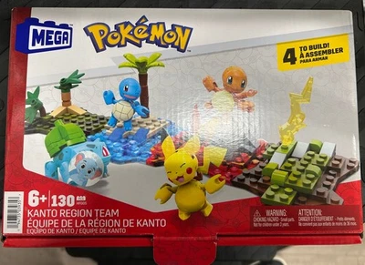 Mattel Mega Pokémon Kanto Region Team Pikachu Squirtle Charmander usado Foto 1 de 4