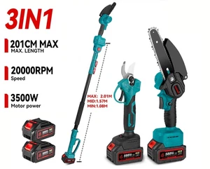 KIT POTATURA MOTOSEGA 6" + FORBICE CESOIA 2 BATTERIE CON ASTA TELESCOPICA 2,40MT - Imagen 1 de 19