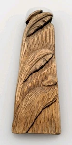 Handgeschnitzter Holzbehang "Jesus, Maria und Josef Signatur auf Rückseite unbekannt - Bild 1 von 8