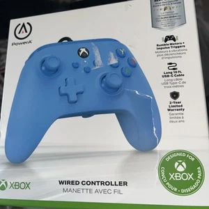 🌹 PowerA OFFICIAL Enhanced Wired Controller *BLUE* (XBOX One/Series X|S) - Picture 1 of 2
