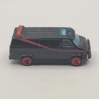 2011 HOT WHEELS A TEAM '83 - '84 GMC PANEL VAN BLACK 1:64 DIECAST 3" VAN W/ RED - Image 1 of 4