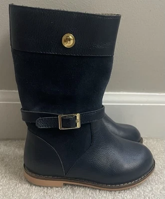 JANIE & JACK ребенка ясельного возраста 6 темно-синий езды стороны молнии осени ботинки - Изображение 1 из 4