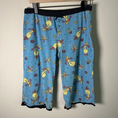 Y2K Rare Tweety Bird Looney Tunes Pajama Shorts Size Medium 2000s Vintage Rare - Image 1 of 4