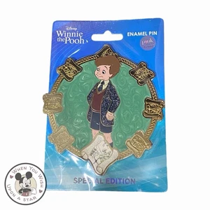 Disney Pink A La Mode Winnie the Pooh Jumbo 3" Pin Le 300 Christopher Robin - Picture 1 of 2
