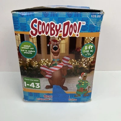 Gemmy Scooby Doo con bastón de caramelo Navidad inflable 5 pies. LEER** Foto 1 de 4