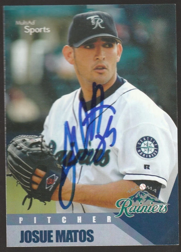2002 MultiAd Sports Tacoma Rainiers Josue Matos #20 IP autograph signed card - Image 1 of 1