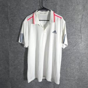 Adidas Men’s White Barricade Tennis Performance Polo Shirt Extra Large Sports - Picture 1 of 16