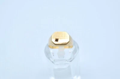 Anillo de sello 14k para hombre con circonitas cúbicas. 3,7 gr Foto 1 de 4