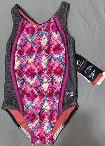 Girls Speedo One Piece Swimsuit Size 4 New NWT - Picture 1 of 4
