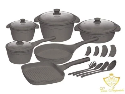 Batteria Di Pentole E Padelle In GRANITO 18 Pezzi - Image 1 of 2