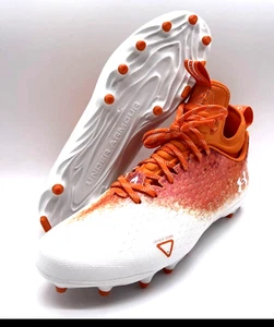 Under Armour Spotlight Mens 12 Football Cleats 3026480-100 Orange White - Picture 1 of 4