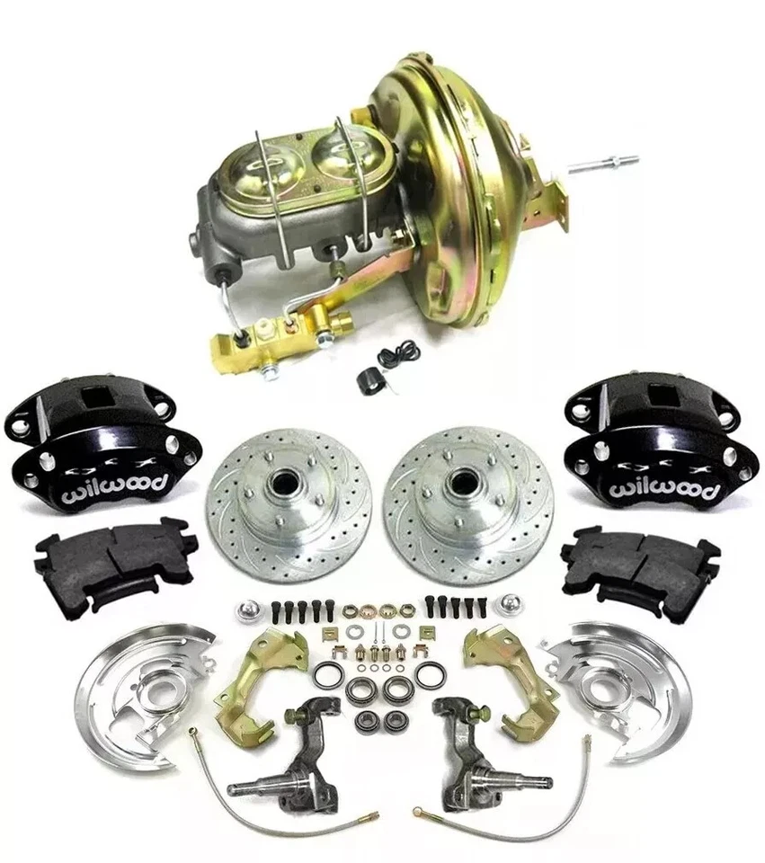 68 Oldsmobile Cutlass Front Disc Brake Conversion Stock Black Wilwood 9" Booster - Image 1 of 1